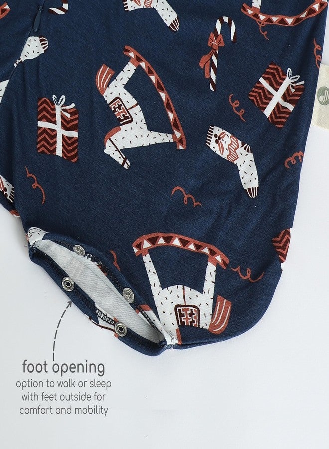 Cocoon Care Bamboo Cotton Knit Bluehorse Printed Sleeping Bag for Baby | Soft Breathable Lightweight Wearable Blankets | Bluehorse 6-12M - Image 4