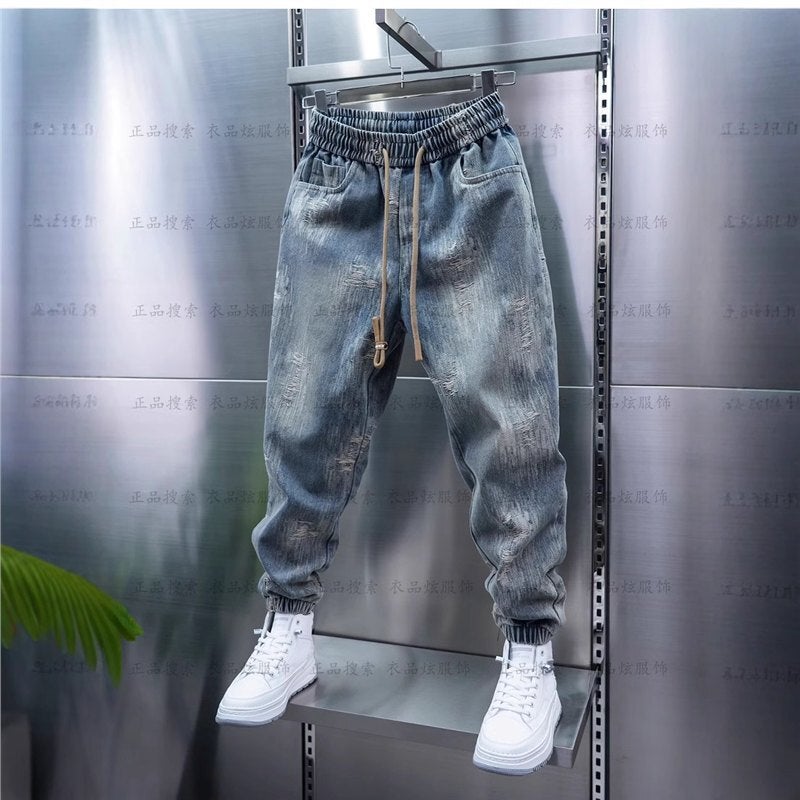 Unisex Classic Denim Jeans Loose Fit Daily Outdoor Wear - Image 3