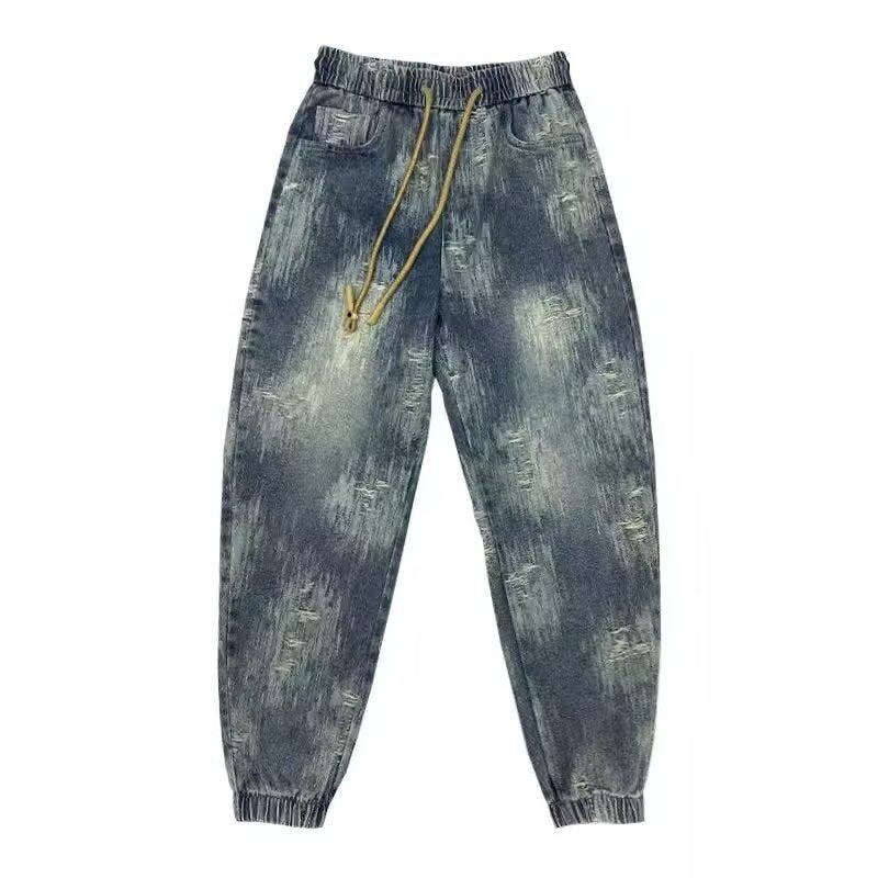 Unisex Classic Denim Jeans Loose Fit Daily Outdoor Wear - Image 1
