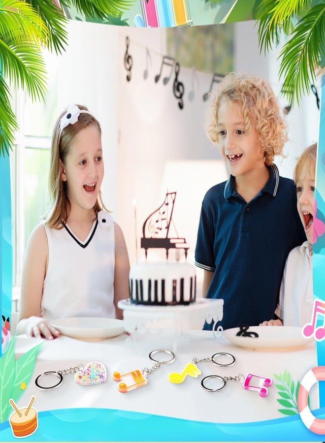 سوريو سلسلة مفاتيح نوتات موسيقية من Sureio، ٥٠ قطعة، مصنوعة من الأكريليك، هدايا موسيقية للحفلات، هدايا للجوقات، حلقات مفاتيح موسيقية، ميداليات مفاتيح، مستلزمات العودة إلى المدرسة للطلاب - Image 5