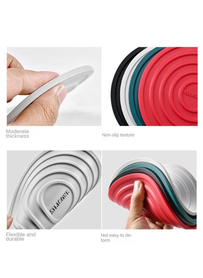 Generic - 1 Set Of Thickened Circular Thermal Insulation Pads With Storage Rack Pot And Bowl Mats Anti Scalding And High-Temperature Resistant Dining Table Mats Cup Mats Anti Slip Mats - Image 1