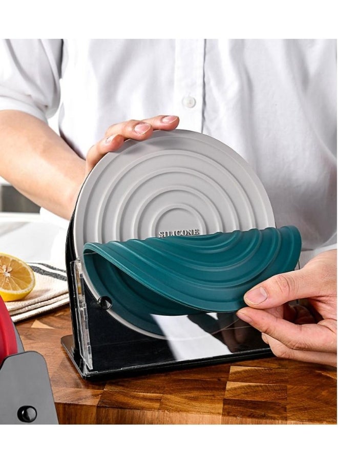 Generic - 1 Set Of Thickened Circular Thermal Insulation Pads With Storage Rack Pot And Bowl Mats Anti Scalding And High-Temperature Resistant Dining Table Mats Cup Mats Anti Slip Mats - Image 1