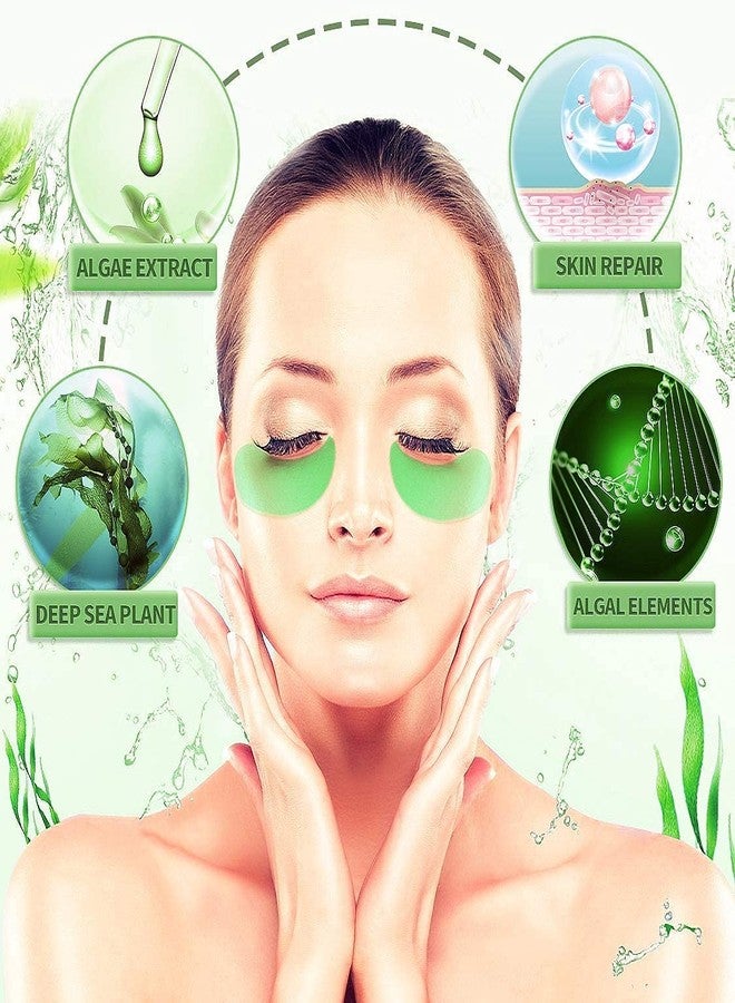 KD ZONE 60 PCS Aloe Vera Eye Patches for Puffy Eyes and Dark Circles - Natural Under Eye Mask with Seaweed Extracts to Reduce Puffiness, Wrinkles, Fine Lines, and Eye Bags - Image 2