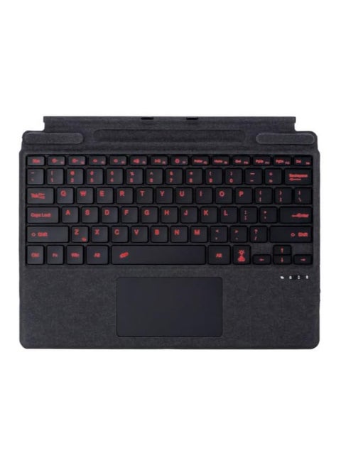 Arabic and English Keyboard for Microsoft Surface Pro 11 X 10 9 8 7 color Keycap Alphabet Backlit Bluetooth Wireless Removable Keyboard with Magnetic Pen Slot