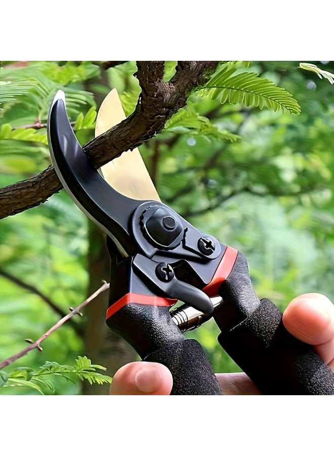 Heavy Duty Carbon Steel Manual Garden Trimmer Black Sharp Pruning Scissors - Image 2