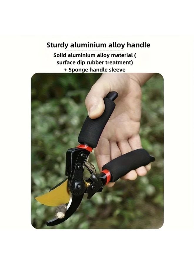 Heavy Duty Carbon Steel Manual Garden Trimmer Black Sharp Pruning Scissors - Image 5