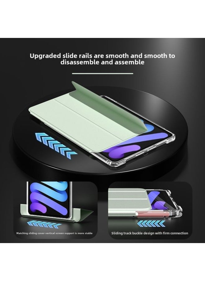 Applicable To 2024iPadmini7air5 Protective Cover Pro4 Transparent Full Screen 2022pro11 Flat Anti-bending Horizontal-Color:White Ice Color-Applicable Model:Air( 13inch )/Pro56( 12.9inch )2021/2022/2024
