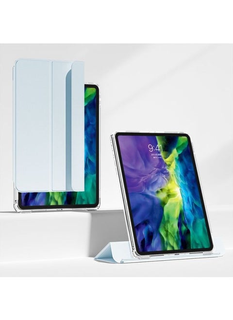 Applicable To 2024iPadmini7air5 Protective Cover Pro4 Transparent Full Screen 2022pro11 Flat Anti-bending Horizontal-Color:White Ice Color-Applicable Model:Air( 13inch )/Pro56( 12.9inch )2021/2022/2024