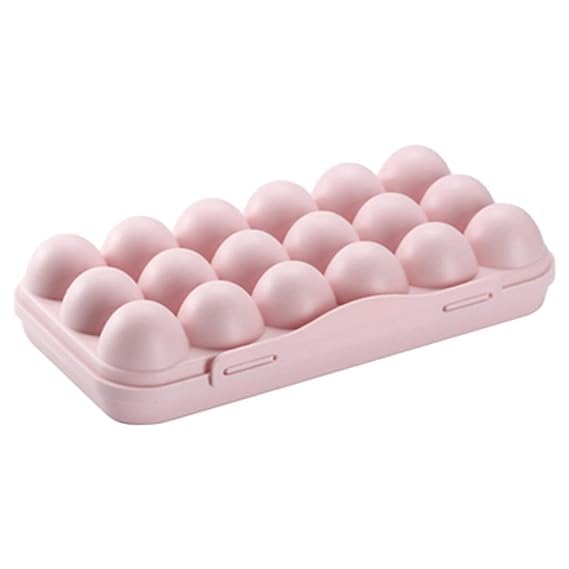 ZURITY 18 Rectangular Eggs Holders Egg Holder For Refrigerator Travel Egg Storage Container Plastic Refrigerator Egg Trays Camping Egg Box - Image 2