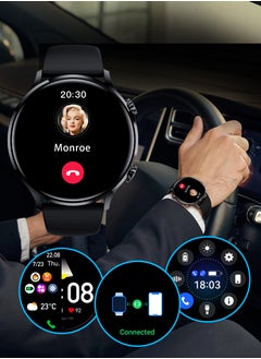 WAPIK Korean Brand Smart Watch Y5，Business Smartwatch, Waterproof Fitness Watch, Bluetooth Calling, Compatible with Android and iOS,Smartwatch For Men, Zinc Alloy Vacuum Plating, Heart Rate Monitoring，Black  - Image 5