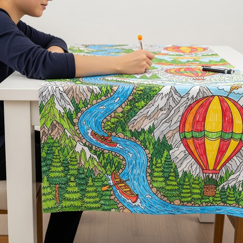 general Coloring My Tablecloth - Adventure Theme Large Paper Activity Mat - Image 4