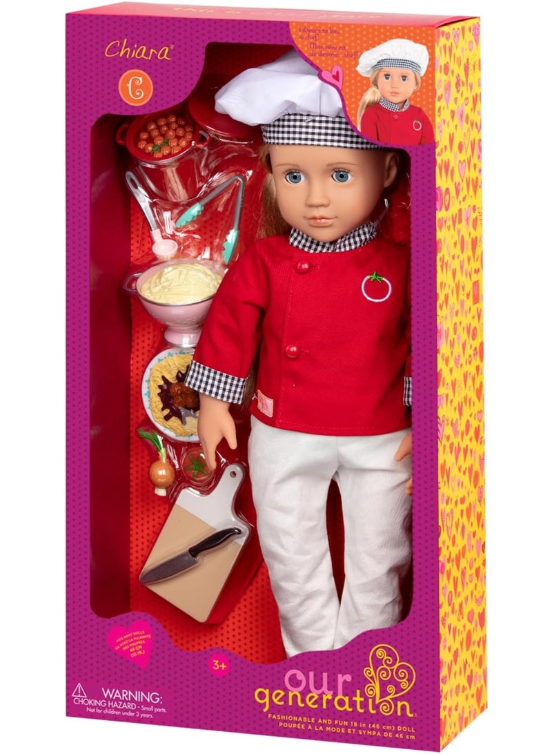 Our Generation Professional Chef Doll Chiara with Accessories - Image 2