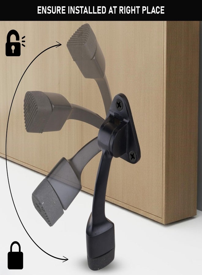 DHSVS 5-Inch Door Stopper for Main Door with Black Color/Stopper with Rubber Grip for Home, Office and Hotel(Pack of 8) - Image 2