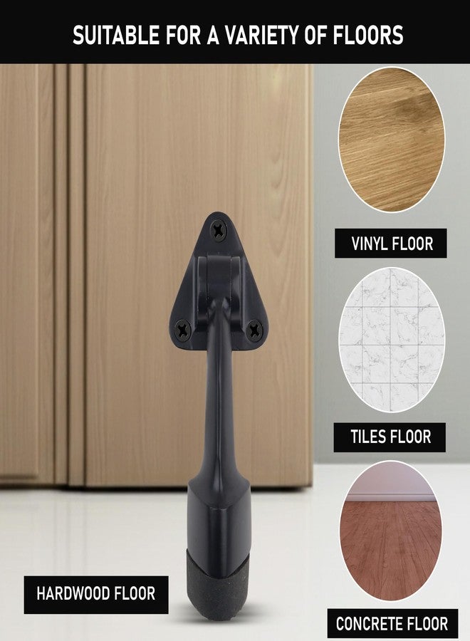 DHSVS 5-Inch Door Stopper for Main Door with Black Color/Stopper with Rubber Grip for Home, Office and Hotel(Pack of 8) - Image 3