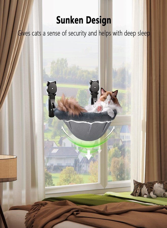 JUNSPOW Cat Window Hammock, Foldable, Cat Bed, Suction Cup Type, Cat Hammock, Window, Cat Bed, Load Capacity: 39.7 lbs (18 kg) (19.7 x 14.2 inches (50 x 36 cm), Easy Installation, Removable (Zipper - Image 2