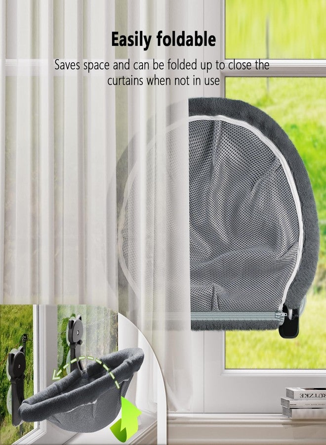 JUNSPOW Cat Window Hammock, Foldable, Cat Bed, Suction Cup Type, Cat Hammock, Window, Cat Bed, Load Capacity: 39.7 lbs (18 kg) (19.7 x 14.2 inches (50 x 36 cm), Easy Installation, Removable (Zipper - Image 4