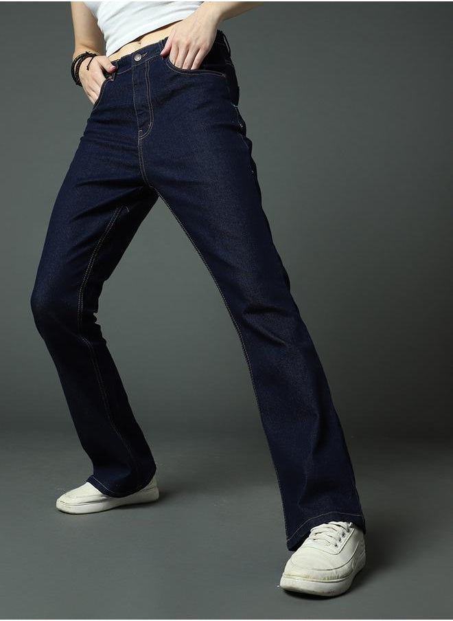 HIGH STAR - Mid Rise Straight Leg Jeans by Styli - Image 1