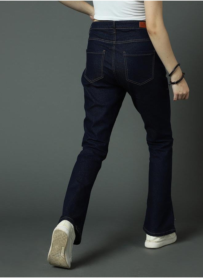 HIGH STAR - Mid Rise Straight Leg Jeans by Styli - Image 1