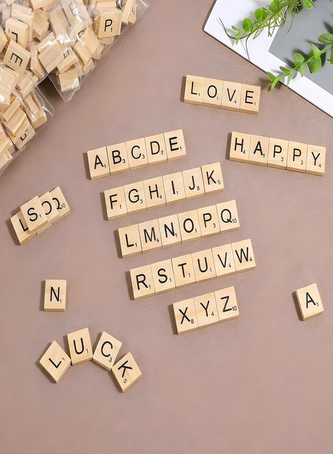 Exclaith 1200PCS Wood Letter Tiles for Crafts, Wooden Alphabet Tiles A-Z Capital Letters for Making Alphabet Coasters, Letter Gift Decoration for Holiday - Image 3