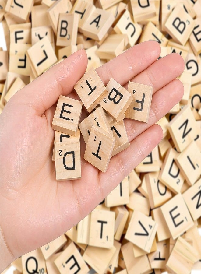Exclaith 1200PCS Wood Letter Tiles for Crafts, Wooden Alphabet Tiles A-Z Capital Letters for Making Alphabet Coasters, Letter Gift Decoration for Holiday - Image 1