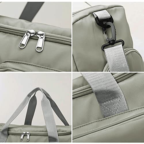 Suruid Sports Gym Duffel Bag with Shoes Compartment and Dry Wet Separated Pocket for Men and Women - Overnight Weekender Training Handbag Yoga Bag - Dark Gray - Image 5