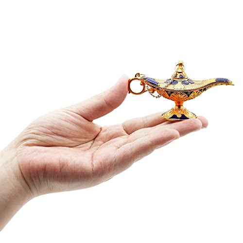 Hsiwto Pack of 12 Aladdin Magic Genie Lamps - Classic Vintage Magic Genie Light Costume Lamp for Home Wedding Table Decoration, Tiny Size, Blue - Image 3