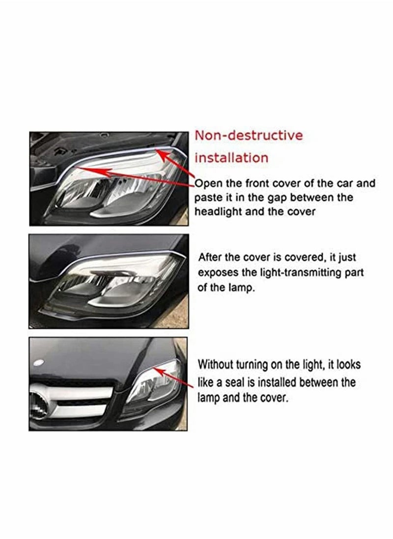 MUNTAQI LED Light Strip, LED Daytime Running Lights Sequential Turn Signal Light 12v 24 Inch Styling Slim Dual Color Flexible Switchback DRL Waterproof Headlight Surface Decorative Lamp 2 Pack - Image 5