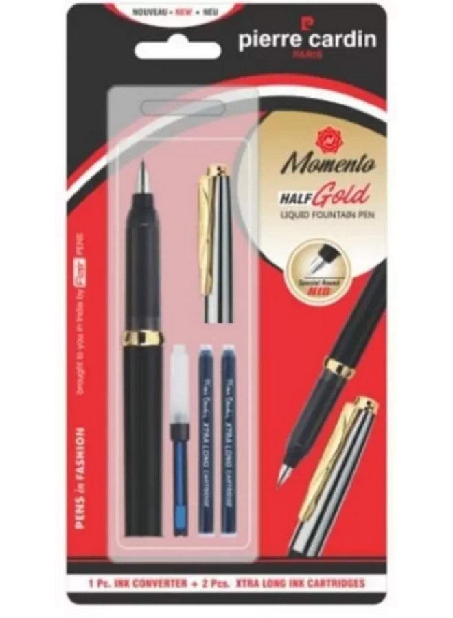 pierre cardin Premium Momento Gt Premium Fountain Pen | Luxurious Lacquer Finish Body With Golden Clip | Free Ink Cartridges & Converter | Ideal For Rakhi, Festive & Corporate Gifting - Image 1