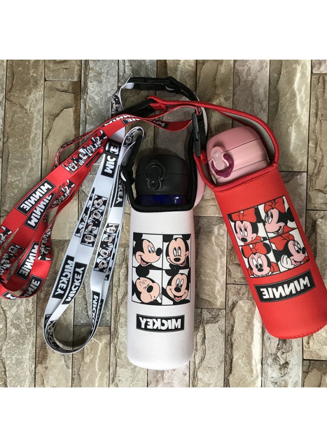 Wholesale Diving Material Cup Cover Crossbody Insulation Glass Protective Cover Cartoon Cute Drop-resistant Water Cup Handbag In Stock-Color:Four Grids-small Balls-Capacity:Large Size 550ml (height Cm)  - Image 5