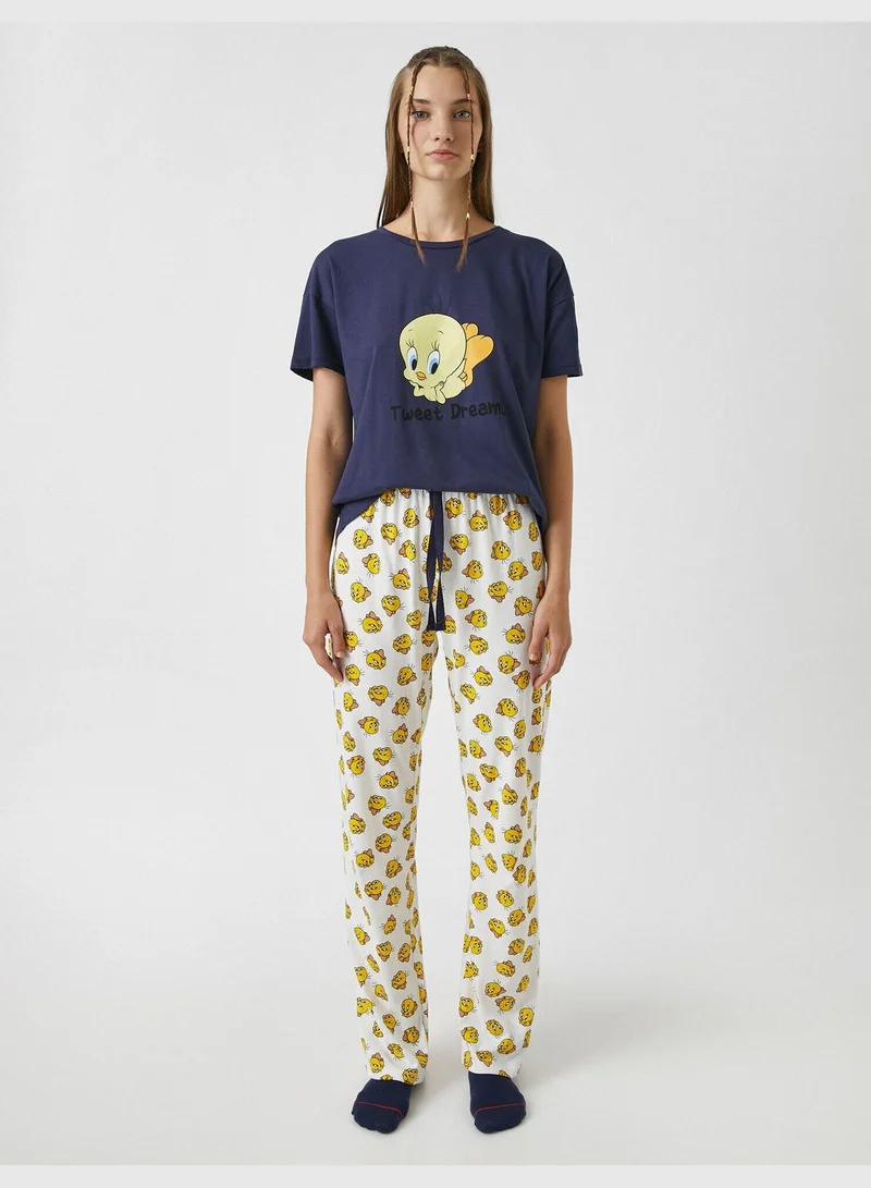كوتون Tweety Licensed Cotton Short Sleeve Pyjamas Set