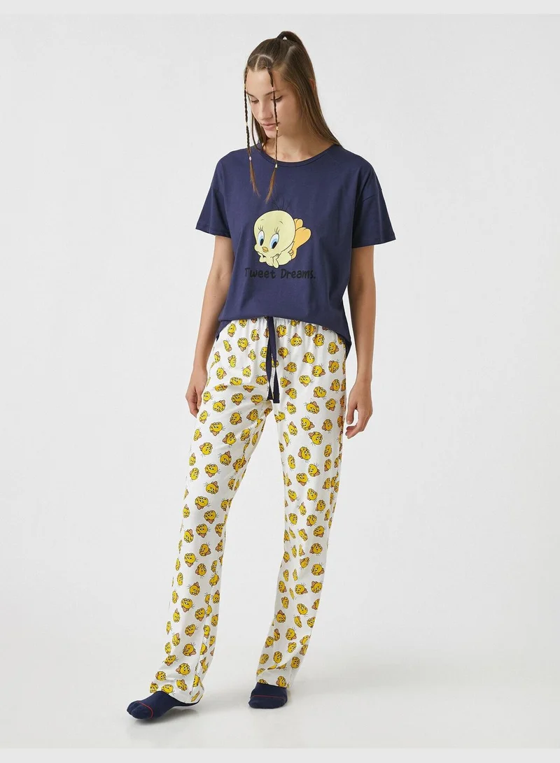 كوتون Tweety Licensed Cotton Short Sleeve Pyjamas Set