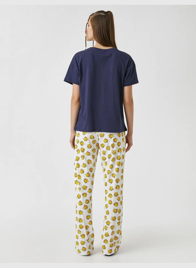 كوتون Tweety Licensed Cotton Short Sleeve Pyjamas Set
