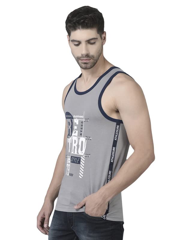 Dollar Mens Assorted Cotton Printed Vest Tank top Assorted (Any Colours) (Pack of 1) - Image 4