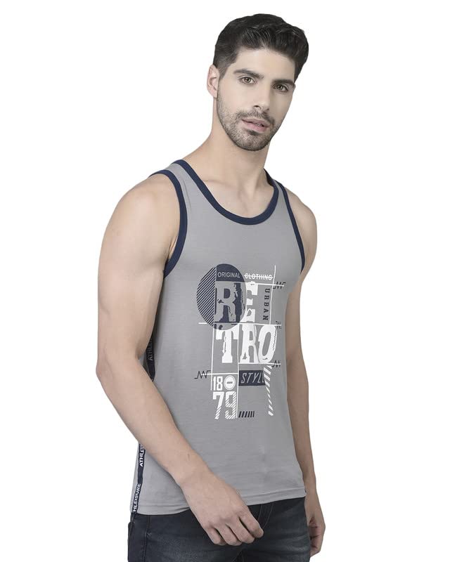 Dollar Mens Assorted Cotton Printed Vest Tank top Assorted (Any Colours) (Pack of 1) - Image 3