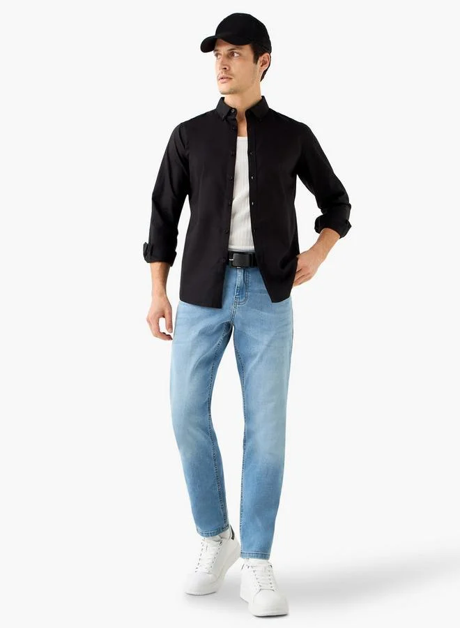 سبلاش فيڤ قميص بأكمام طويلة بقصة عادية