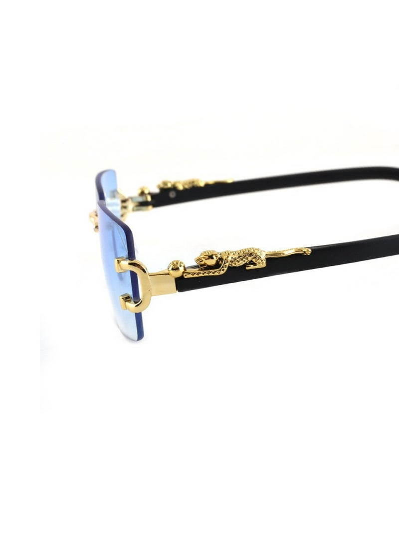 بولوز 2 قطعة نظارات شمسية بدون إطار لرجال ونساء، نظارات أنيقة للمقابض، أيقونة الموضة للبالغين - Image 2