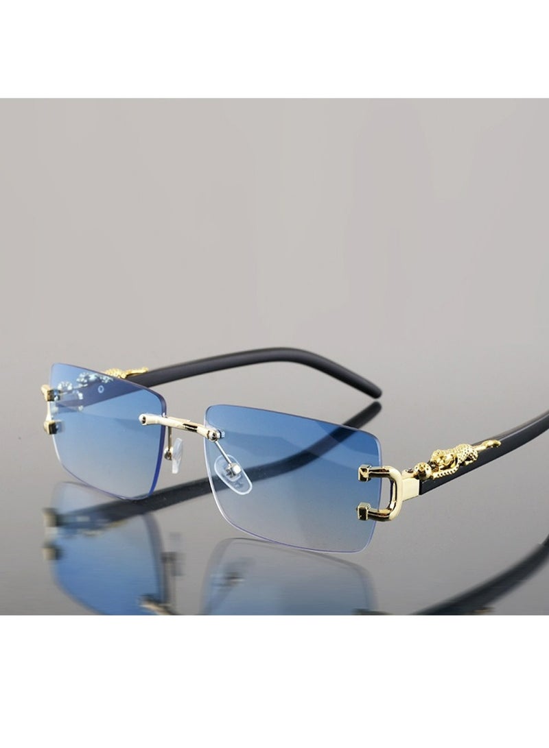 بولوز 2 قطعة نظارات شمسية بدون إطار لرجال ونساء، نظارات أنيقة للمقابض، أيقونة الموضة للبالغين - Image 4