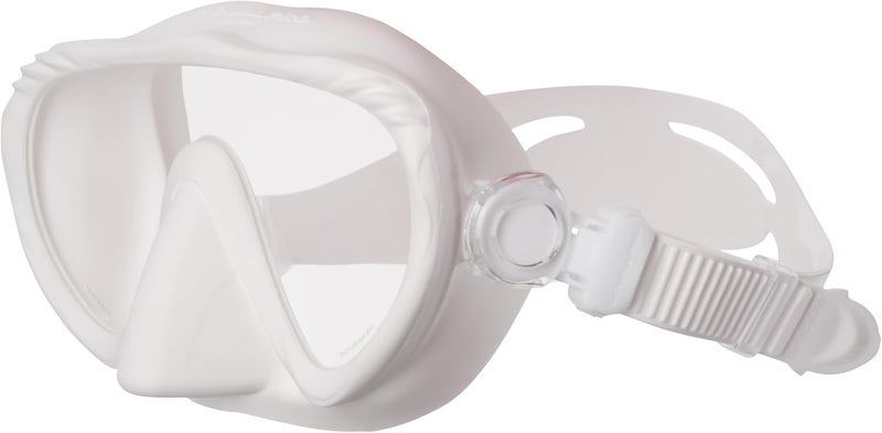 Scubapro SCUBAPRO Ghost Scuba Dive Mask LowVolume Frameless Design wUltra Clear Single Lens Silicone Skirt and EasyAdjust Strap Buckles White - Image 3