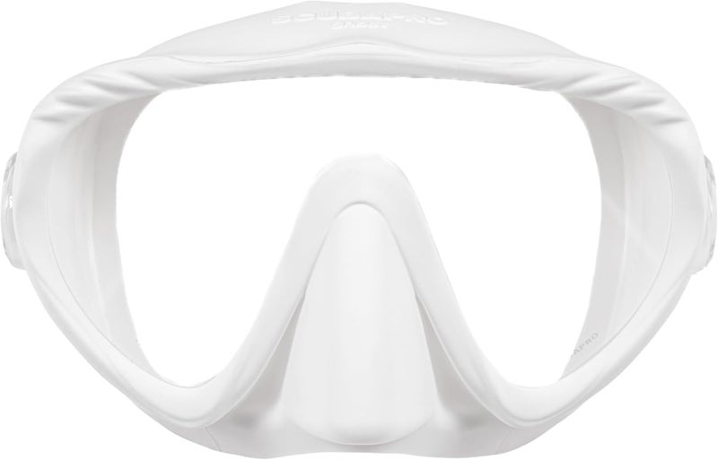 Scubapro SCUBAPRO Ghost Scuba Dive Mask LowVolume Frameless Design wUltra Clear Single Lens Silicone Skirt and EasyAdjust Strap Buckles White - Image 2