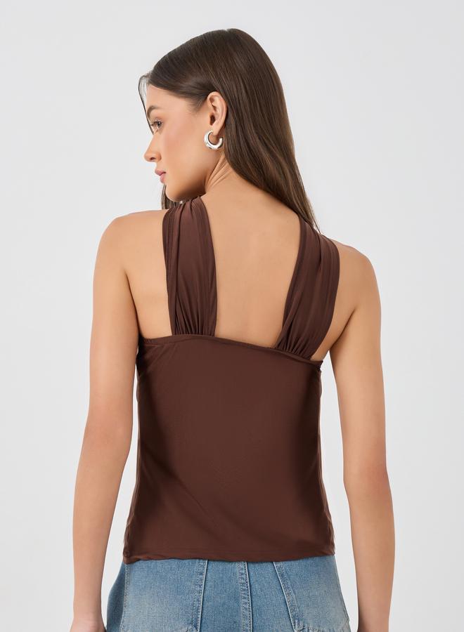 Styli Halter Neck Regular Fit Knit Top - Image 4