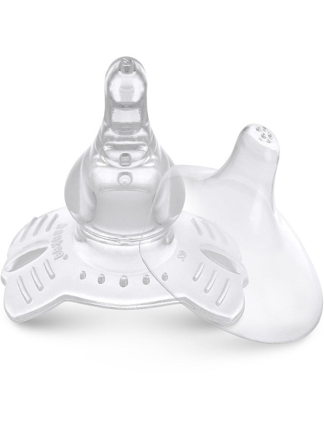 haakaa Nipple Shields for Nursing Breastfeeding Nipple Shield with Carry Case Combo, Butterfly Base & Ultra-Thin, 2pc - Image 1