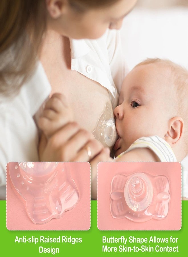 haakaa Nipple Shields for Nursing Breastfeeding Nipple Shield with Carry Case Combo, Butterfly Base & Ultra-Thin, 2pc - Image 3