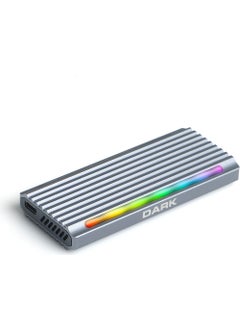Dark USB 3.2 Gen2 Type C - M.2 NVMe & NGFF SATA SSD Disk Box with RGB LED
 (DK-AC-DSEM5)  - Image 1