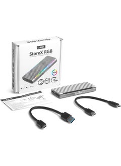 Dark USB 3.2 Gen2 Type C - M.2 NVMe & NGFF SATA SSD Disk Box with RGB LED
 (DK-AC-DSEM5)  - Image 4
