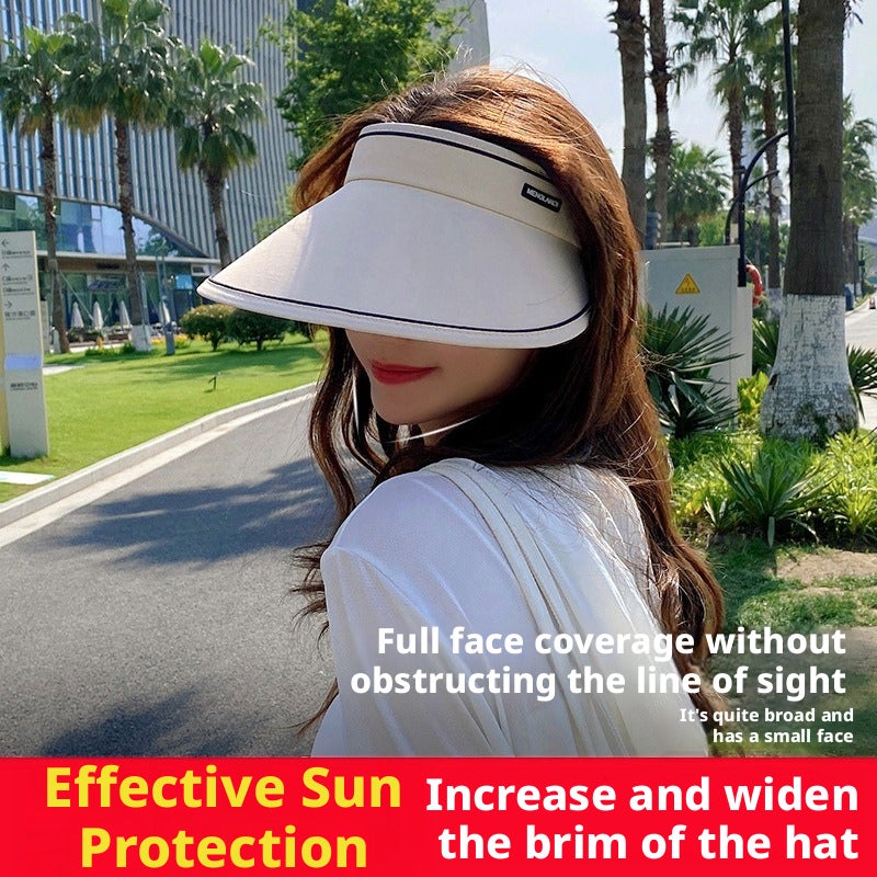Women's Foldable Sun Hat with UV Protection, Wide Brim, Adjustable - Image 2