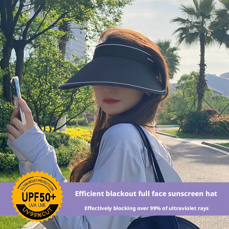 Women's Foldable Sun Hat with UV Protection, Wide Brim, Adjustable - Image 3