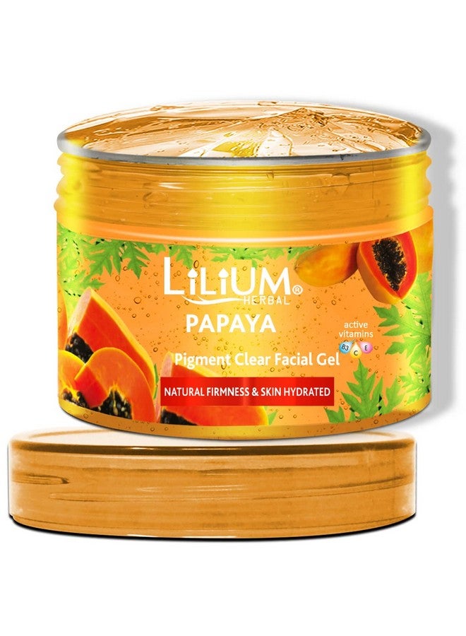 Lilium Pigment Clear Papaya Facial Gel, 250gm | Natural Firmness & Skin Hydrated | Skin Brightening Gel, Nourishes & Tighten The Skin - Image 1