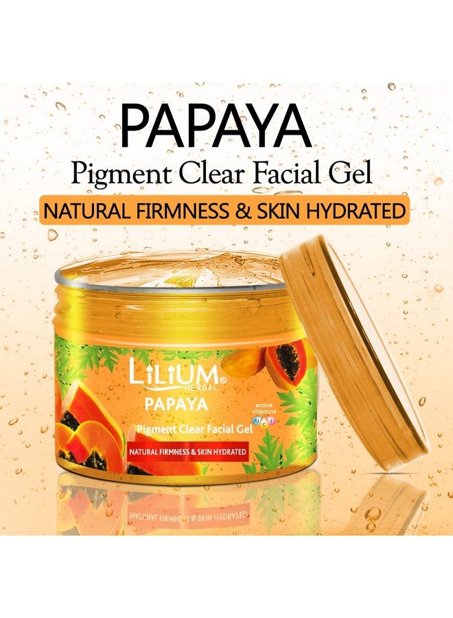 Lilium Pigment Clear Papaya Facial Gel, 250gm | Natural Firmness & Skin Hydrated | Skin Brightening Gel, Nourishes & Tighten The Skin - Image 2