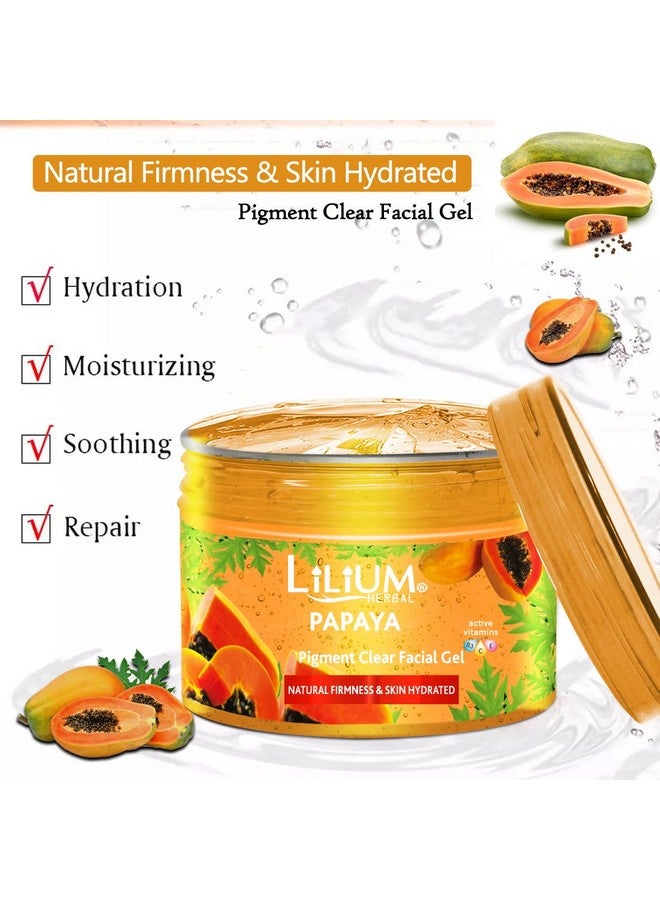 Lilium Pigment Clear Papaya Facial Gel, 250gm | Natural Firmness & Skin Hydrated | Skin Brightening Gel, Nourishes & Tighten The Skin - Image 4