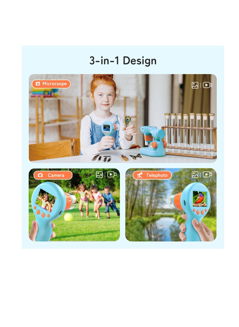 KASTWAVE Handheld Microscope for Kids, 800X USB Microscope with 2" LCD Screen, Handheld Kids Microscope with 5 Microscope Slides for Adults and Kids, Gifts for Kids 8-12 - Image 5